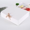thumbnail image 4 of QualitChoice 10 Pieces Paper Gift Packaging Box with Ribbon Wedding Ceremony Engagement Cookie Candy Packing Case Portable Favor Boxes White 31x26x8cm White 27x20x8cm, 4 of 6