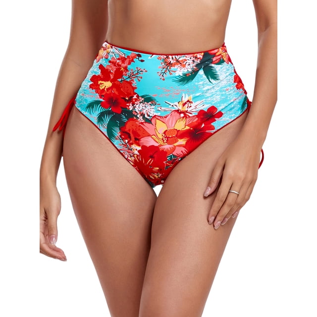 RELLECIGA Women's High Waisted Reversible Bikini Bottom