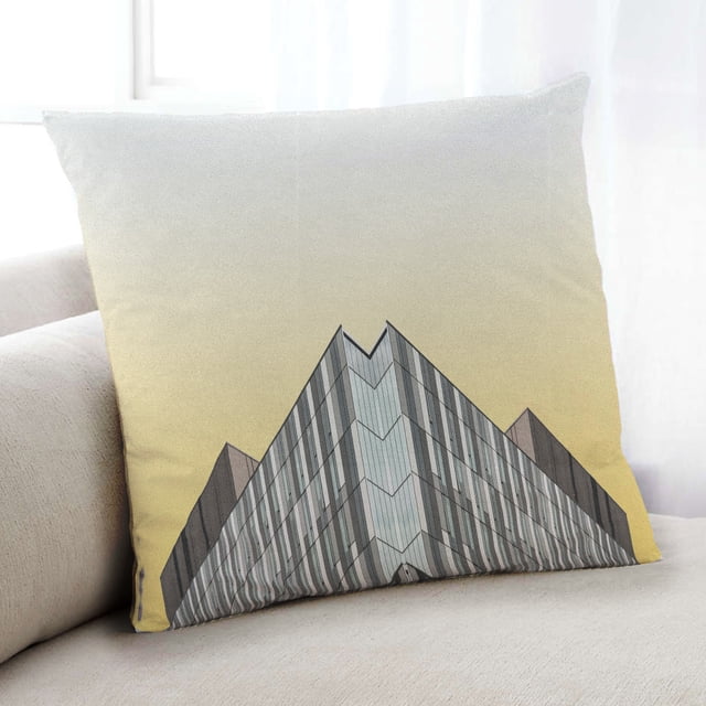 Ahgly Company Color Focus Yellow Coussin Décoratif d'Intérieur, 18 Po X 18 Po