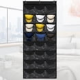 thumbnail image 5 of Renjiang 24 Large Clear Pockets Over The Door Hat Rack for Baseball Caps Hat Organizer for Wall To Protect Cap Holder Display Hats Storage Clothing Storage Organizer, 5 of 5