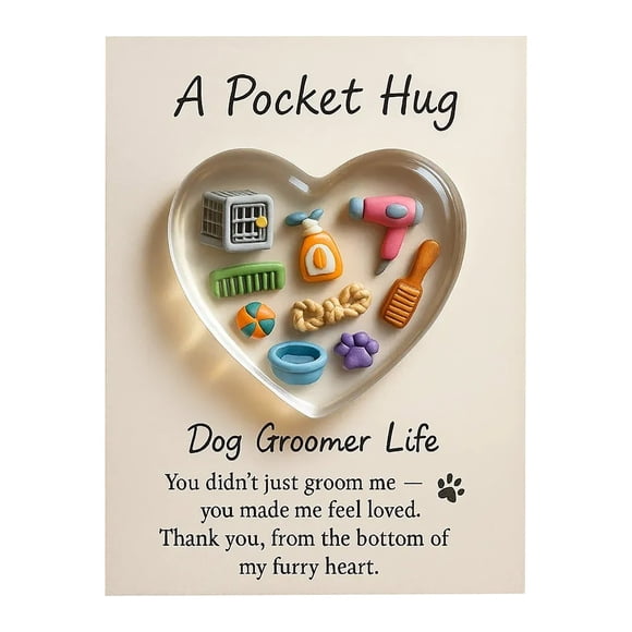 D A Pocket Gift For Dog Groomers, Thank You Appreciation Card Set, Printable Paper Craft For Pet Professionals, 5X3.5In 0.1Lb