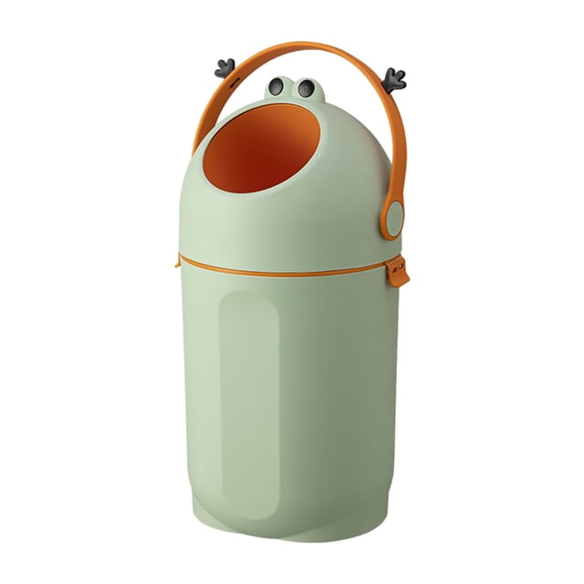Siruishop Diaper Trash Can Dustbin Garbage Container for Restaurant Bathroom Household Green