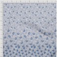 thumbnail image 2 of oneOone Silk Tabby Grayish Blue Fabric Leaves & Flower Panel Craft Projects Decor Fabric Printed By The Yard 42 Inch Wide, 2 of 3