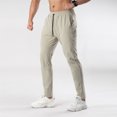 thumbnail image 3 of Ceisia Men Solid Color Loose Casual Pants Elastic Waist Drawstring Sports Gift Work Trousers, 3 of 8