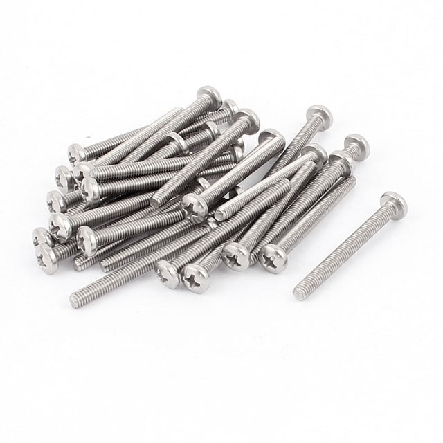 Unique Bargains Vis à Tête Filetée M4 x 40mm 30 Pcs pour Poignées de Tiroir d'Armoire
