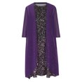 thumbnail image 4 of Pisexur Robes pour Femmes Ensemble Deux Pièces Robe Décontractée Robe Élégante en Chiffon 1 Pce Dress+1 Pce Cardigan Floral Ajusté Ample, 4 of 6