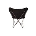 thumbnail image 4 of Chaise pliante papillon Mainstays en tissu micro-suède, noire, 4 of 5