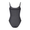 thumbnail image 3 of Penkiiy Women's Rompers Women's Threaded Low Neck Sleeveless Tank Top Skinny Bodysuit Gray XS Rompers, 3 of 5