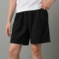 thumbnail image 2 of Zanarzt Clothes Boys Shorts Comfortable Soft Breathable Pocket Drawstring Solid Color Shorts Black,5-6 Years, 2 of 4