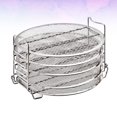 thumbnail image 4 of CIMAXIC 1 Set 5 Layers Dehydrator Rack Air Fryer Cooker Rack Stainless Steel Stand Accessories Compatible with Ninja Grill 6.5 Quarts and 8 Quarts (Assorted Color),8.27"X7.87"X6.3", 4 of 4