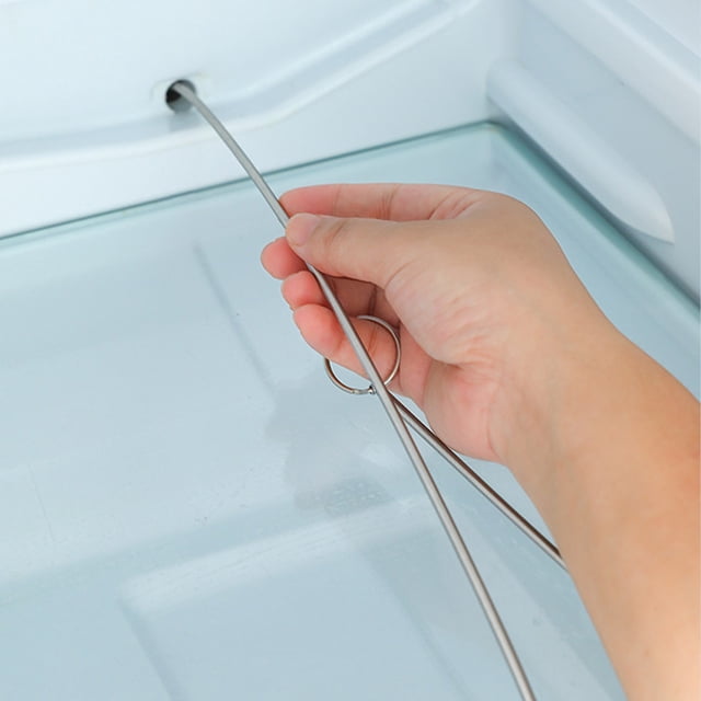 HOZADOIE Galvanized Springs Unclogger Galvanized Spring Tube Refrigerator Unclogger Cleaning Tool for Unclogging Accumulated Water and Freezing in The Drainage Hole of The Refrigerator Compart