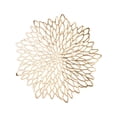thumbnail image 3 of Yhmxh Gold Metallic Round Placemats Bulk Pressed Vinyl Leaf Dinning Kitchen Table Mats Decorations Setting Place Mats for Christmas Wedding Thanksgiving Party Event Holiday Autumn Harvest, 3 of 7