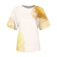 thumbnail image 4 of CEHVOM T-shirt Imprimé Mode Femme Manches Courtes Blouse Col Rond Hauts Décontractés Liquidation, 4 of 5