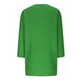 thumbnail image 4 of Qertyioot Chandail pour Femme Grande Taille Col Rond Tricot Élégant Manches 3/4 Chemise Confortable, 4 of 6
