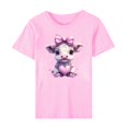 thumbnail image 5 of Meichang T-Shirts Graphiques pour Femmes, T-Shirts de la Saint-Valentin, Imprimé Amour Doux, Manches Courtes, Col Rond, Chandail Ample, Hauts de Vacances Décontractés, 5 of 5