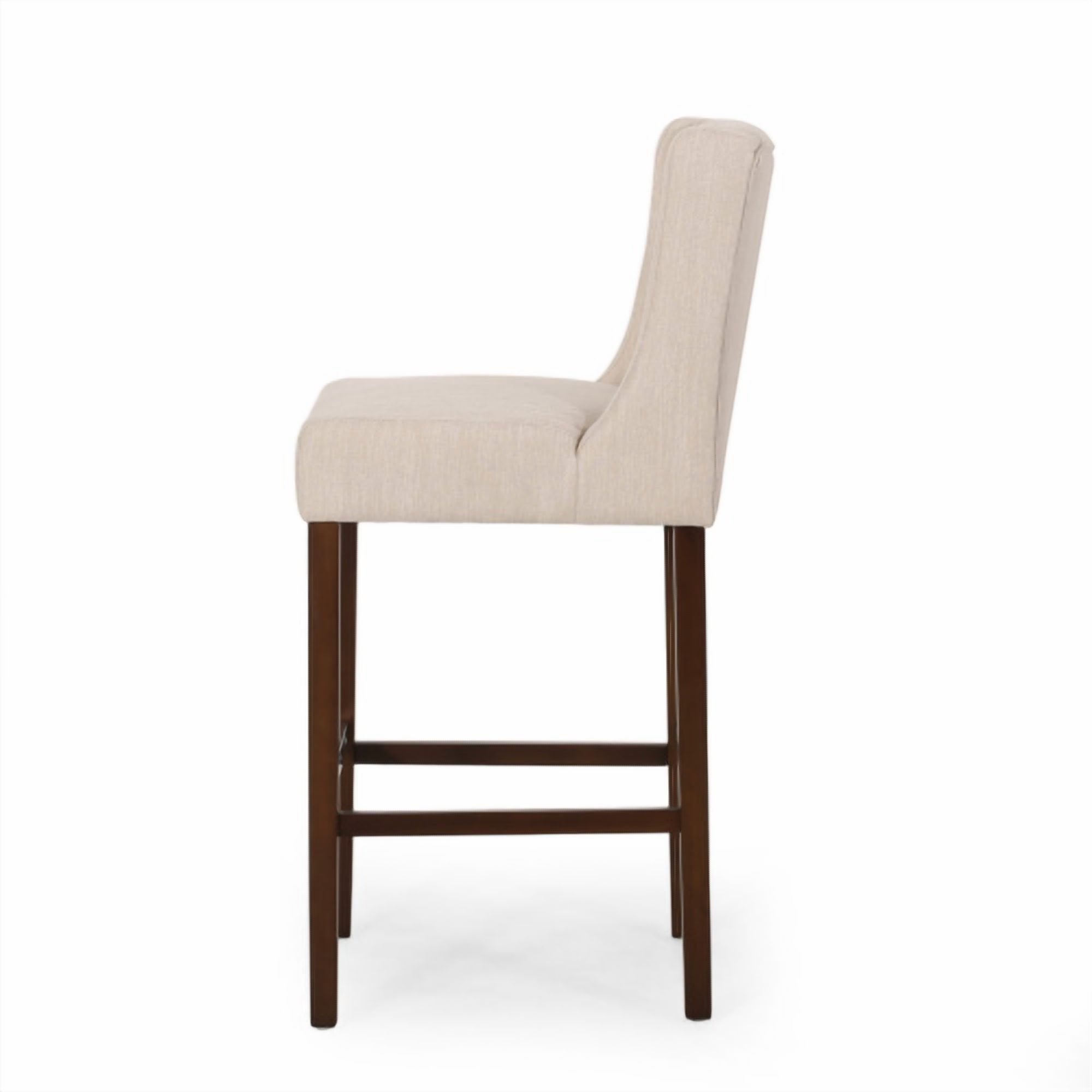 Noble House 30" Height Counter Stool Set of 2 High Density Fabric Seat