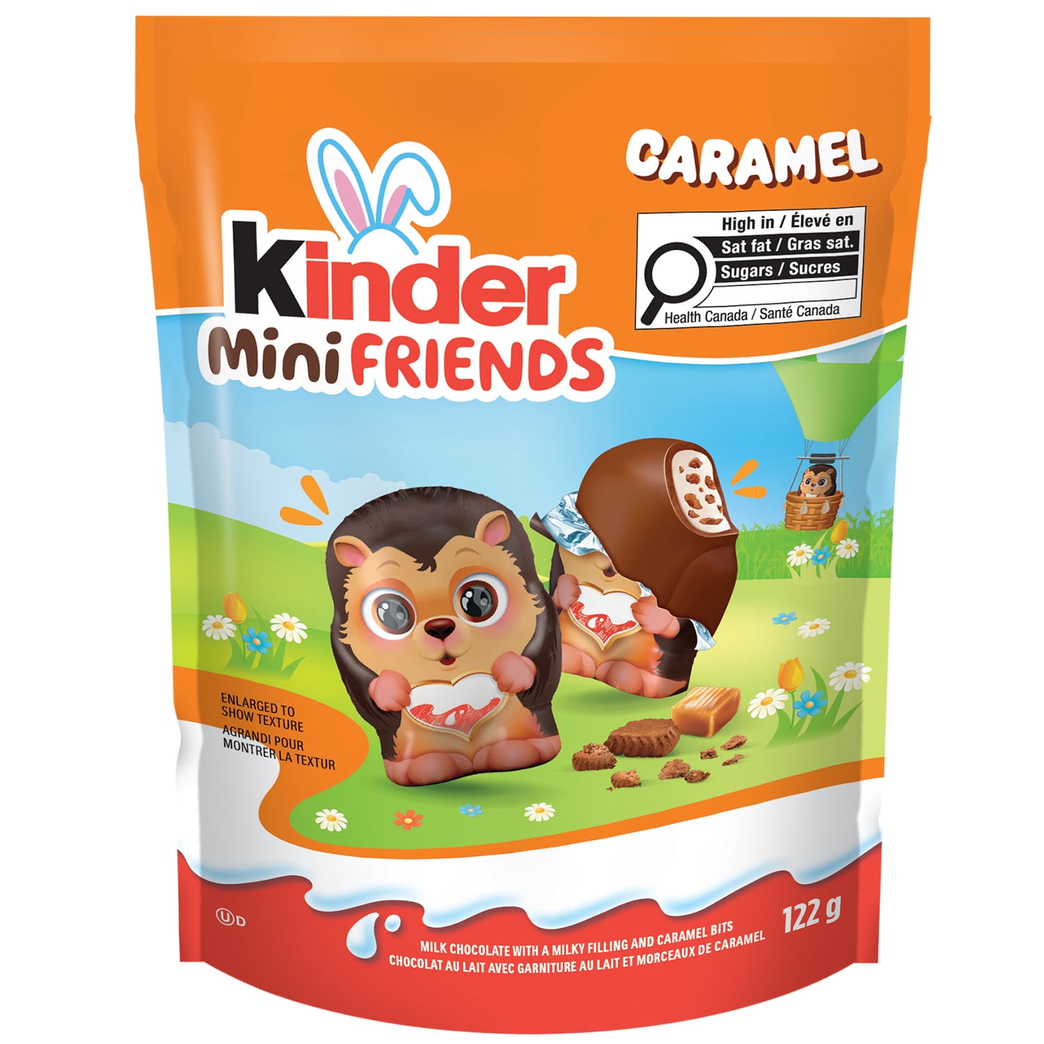 Kinder Mini Friends, Milk Chocolate with a Milky Filling and Caramel Bits, Easter Candy 122g