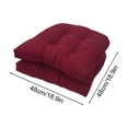 thumbnail image 3 of Fridja 2 Pcs High Back Chair Cushions for Outdoor Indoor, Soft Lightweight Comfortable Patio Furniture Tufted Pillow All Weather Replacement Outdoor Rocking Chair Cushions, 19 x 19 Inches, 3 of 5