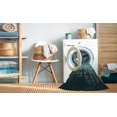 thumbnail image 2 of Ahgly Company Tapis d'Intérieur Lavable à la Machine, Carré, Transitionnel, Vert Sarcelle Profond, Tapis de Zone, 3 Pieds Carré, 2 of 7