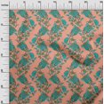 thumbnail image 2 of oneOone Georgette Viscose Fabric Leaves|Floral & Paisley Block Print Fabric By Yard 42 Inch Wide, 2 of 4