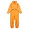 thumbnail image 3 of Miaeowve Mens Motorcycle Rain Suit One Piece Hooded Jumpsuit Reflective Strip Waterproof Rainsuit Yellow 165/M, 3 of 7