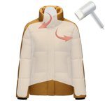 UPOUART Quick Drying Portable Clothes Dryer Tool White Polyester 1Pcs
