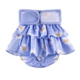 thumbnail image 1 of Dog Diapers Female, Reusable Pet Diapers for Female Dogs, Washable Dog Panties Diaper Skirt for Dogs in Heat, Period, Incontinence, or Excitable Urination Light Blue, 1 of 8