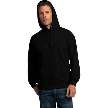 Fruit Of The Loom Mens Eversoft Fleece Pullover Hoodie, S, Black