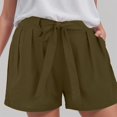 thumbnail image 4 of Yammkia Short de Course pour Femmes Shorts de Course pour Femmes avec Doublure Shorts Athlétiques pour Femmes Shorts à Séchage Rapide avec Poches pour la Marche le Gym la Randonnée (Vert Armée, TG), 4 of 7