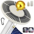 thumbnail image 4 of Solar Flag Pole Light with 128 LEDs and Hook 2500mAh LED Flagpole Light for 15- 25Ft Flag Pole, 4 of 9