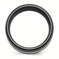 thumbnail image 2 of Edward Mirell Titanium Black Ti & Sterling Silver Inlay 10mm Band Size 13, 2 of 4