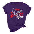 thumbnail image 5 of Pisexur Valentines Day T-shirt Top T-shirt à Manches Courtes Imprimé Amour de la Saint-Valentin pour Femmes, Col Rond, 5 of 5
