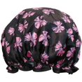 thumbnail image 1 of ORUYROP Allyrew Réutilisables Femmes Imperméables Chapeaux de Douche pour Cheveux Longs, Arcs Roses, 1 of 4