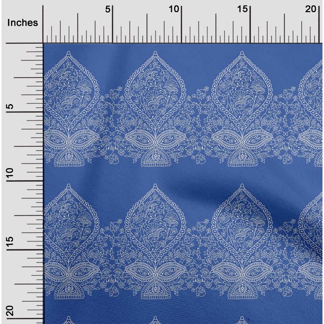 oneOone Polyester Lycra Fabric Leaves & Floral Block Decor Fabric Printed BTY 56 Inch Wide