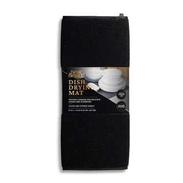 Tapis d'égouttoir à vaisselle Thyme & Table, noir