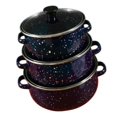 thumbnail image 4 of Siruishop 3 Pieces Enamel Stockpot with Lid Slow Cooker for Restaurant Wedding Kitchen blue, 4 of 8
