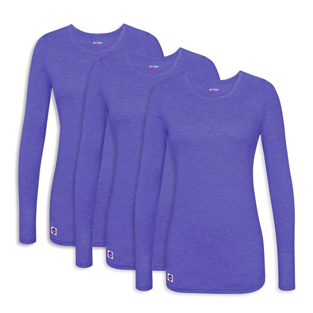 Sivvan Lot de 3 T-Shirts/maillots de Corps à Manches Longues Confort pour Femmes
