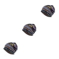 thumbnail image 3 of Baohd Bonnet Chapeau Musulman Hijab Imprimé Floral Foulard Coloré Turban Stretch Tête Wrap Mode Oreille Protection Bonnet Bleu Floral 3Set, 3 of 6