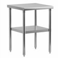thumbnail image 1 of BeesClover Heavy-Duty Stainless Steel Work & Prep Table, NSF Commercial-Grade Table with Adjustable Lower Shelf for Kitchen, Restaurant, Home, Garage, Hotel, 1 of 6