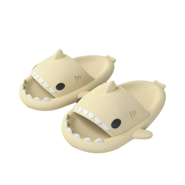 Ladies Mens Cute Shark Slippers Non-Slip Shark‘s Mouth Open Slippers