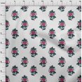 thumbnail image 3 of oneOone Viscose Chiffon Fabric Leaves & Floral Block Printed Craft Fabric BTY 42 Inch Wide, 3 of 4