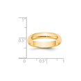 thumbnail image 2 of 14k Or Jaune Solide Poli Léger 4mm Ltw Demi-Rond Taille de Bande 13 Bague Bijoux Cadeaux pour Femmes, 2 of 3