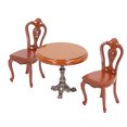 thumbnail image 2 of Accessoires de Meubles de Maison de Poupée, Ensemble de Chaise de Table de Salle à Manger Miniature pour DIY, 2 of 8