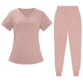 thumbnail image 2 of lionlar Female Scrub Set Classic Short Sleeved Elastic Waist Soft Nurse Work Clothes XXL, 2 of 9