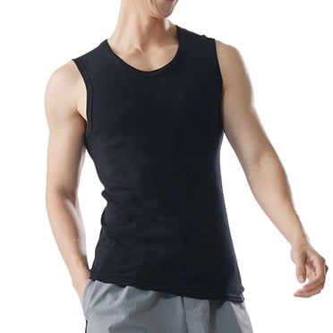fatyb Men's Cotton Tank Tops Sleeveless Casual Comfort T Shirts Breathable Summer Undershirts for Men