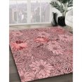 thumbnail image 3 of Ahgly Company Tapis d'Intérieur Lavables en Machine Pastel Transitionnel Rose, Carré 4', 3 of 7
