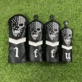thumbnail image 3 of Star & Skull Patchwork Golf Headcover - Edgy Style Driver & Fairway Wood Cover, Faux Leather Protector 3, 3 of 4