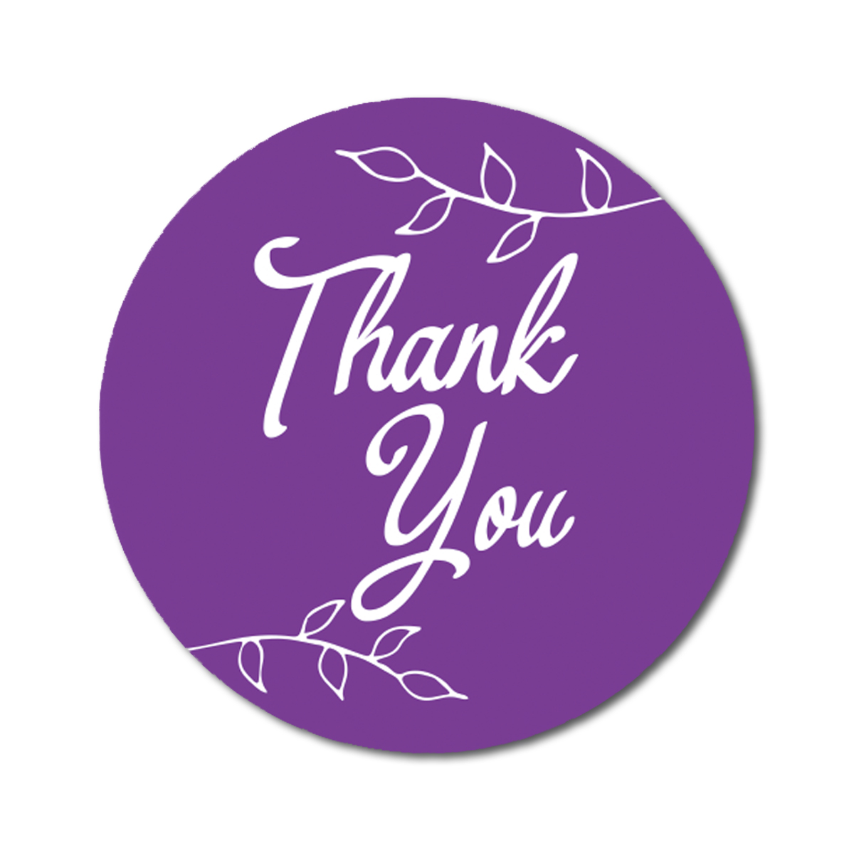 Darling Souvenir Rond 45 Pcs Autocollants de Vignes de Feuilles Merci Violet Mariage Enveloppe Sceau-1,6 Pouces