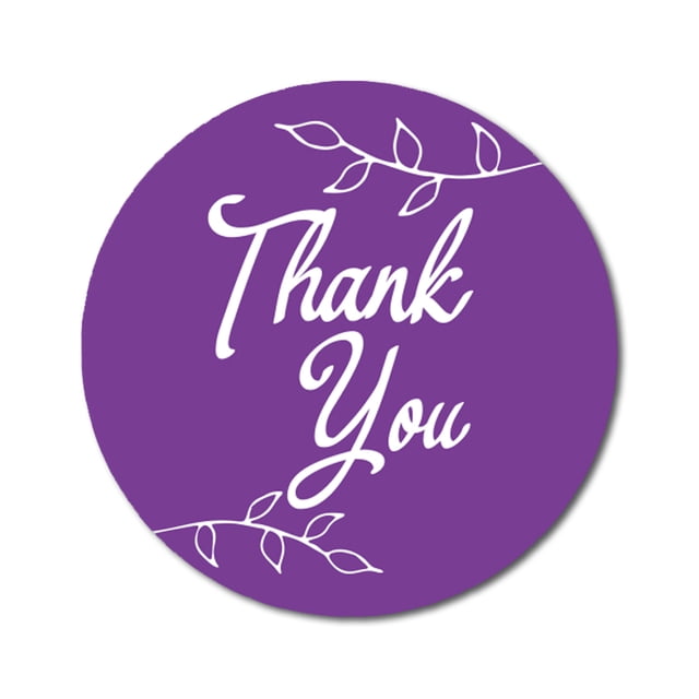 Darling Souvenir Rond 45 Pcs Autocollants de Vignes de Feuilles Merci Violet Mariage Enveloppe Sceau-1,6 Pouces