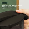 thumbnail image 2 of Slim Fridge Fit Plastic Water Pitcher, Lid Spout Beverage Storage Jug, Reusable Cold Hot Drink Container, Household Daily Tea Juice Milk Water Holding Kettle,Grey, 2 of 8